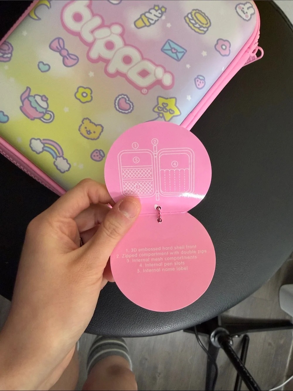 Blippo harajuku kawaii ice cream pink pencil case